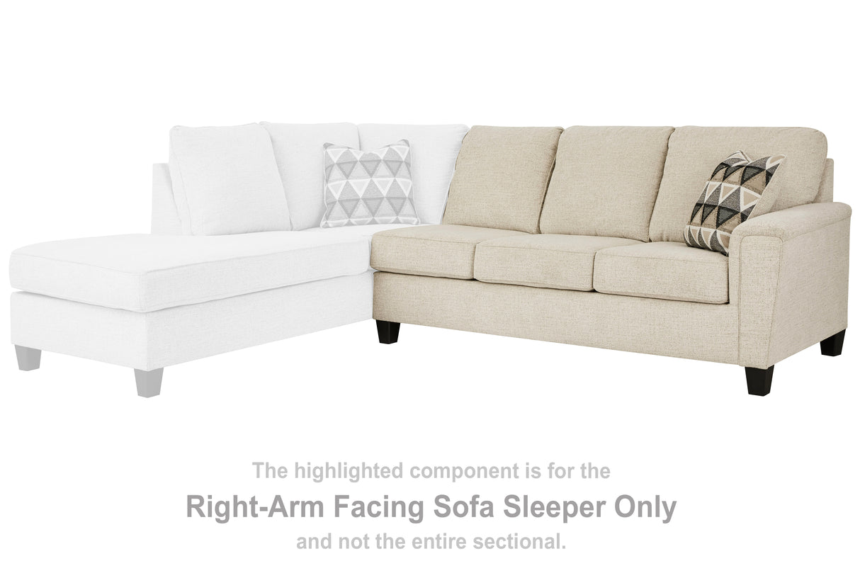 Furniture City Slidell - Ashley Furniture - Abinger Sectional - RAF Sofa Sleeper / Natural - 8390470