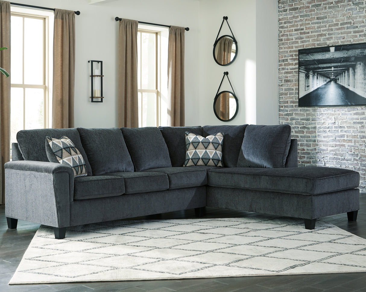 Furniture City Slidell - Ashley Furniture - Abinger Sectional - LAF 2-Piece Sectional with Chaise / Smoke - 83905S2