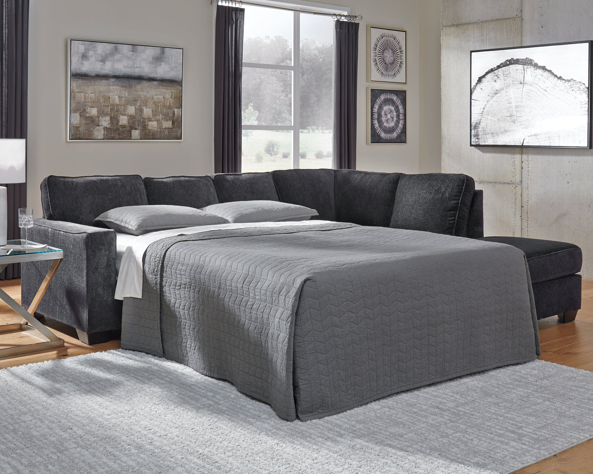 Furniture City Slidell - Ashley Furniture - Altari Sectional - 2-Piece Sleeper Sectional with Chaise / Slate - 87213S3