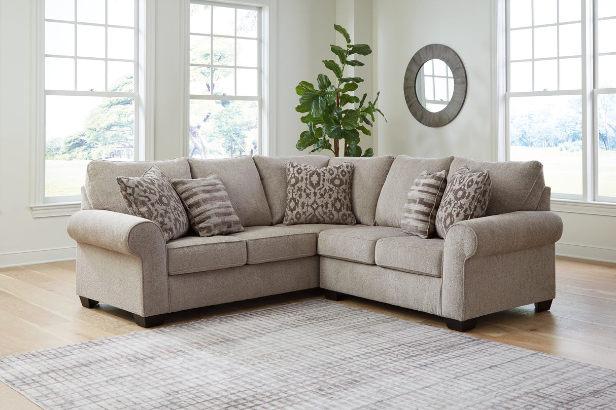 Furniture City Slidell - Ashley Furniture - Claireah Sectional - RAF 3-Piece Sectional / Umber - 90603S4