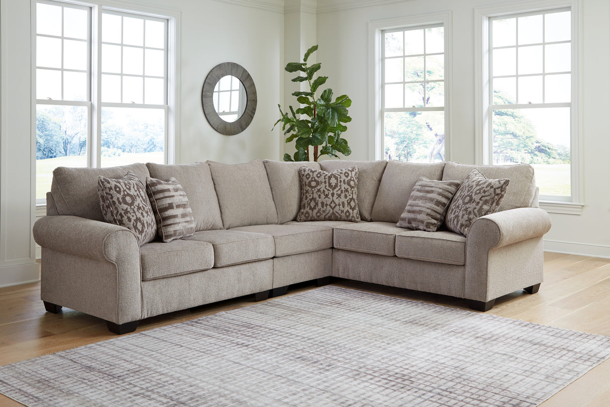 Furniture City Slidell - Ashley Furniture - Claireah Sectional - RAF 3-Piece Sectional / Umber - 90603S4