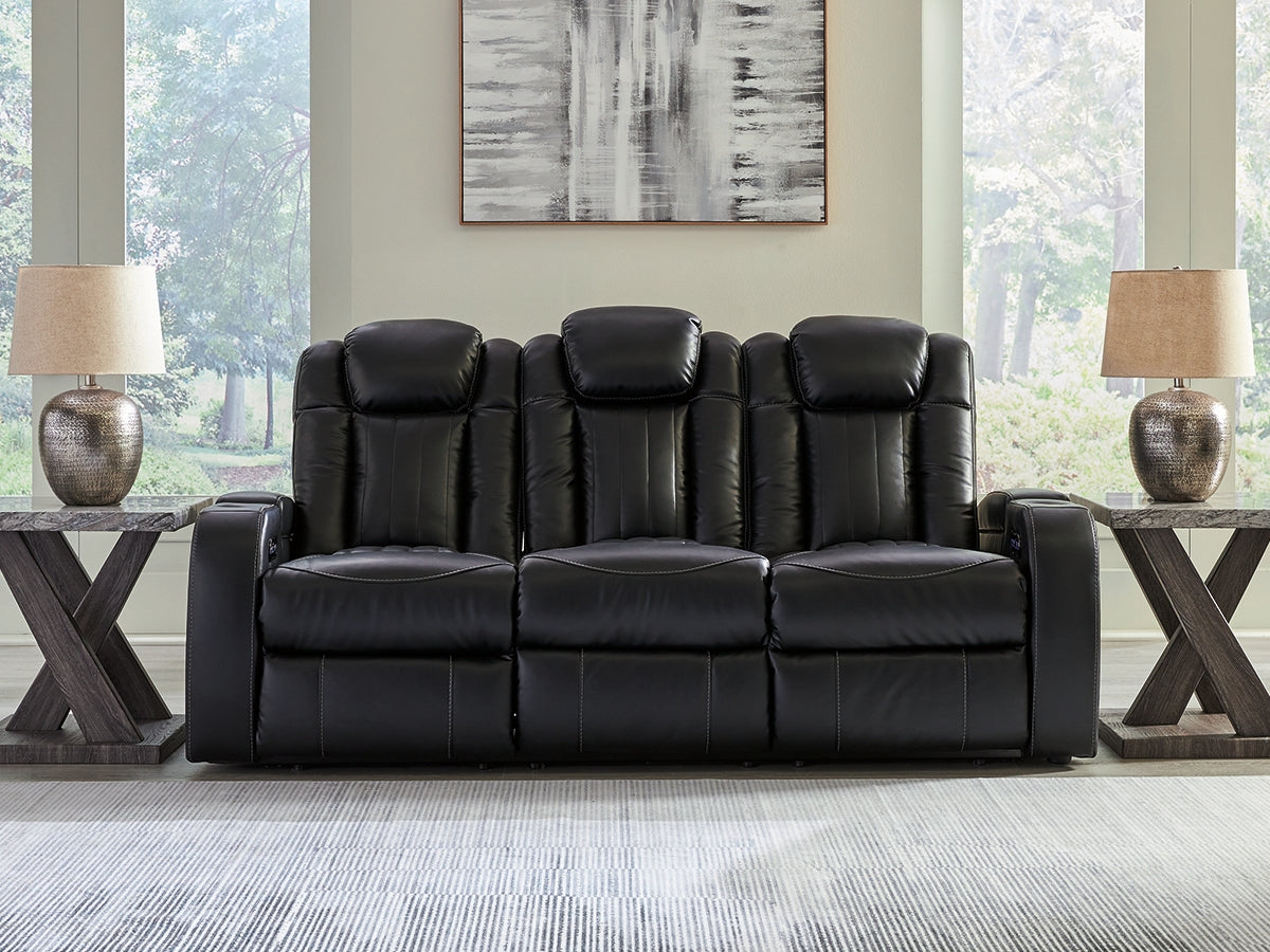 Furniture City Slidell - Ashley Furniture - Caveman Den Living Room - PWR REC Sofa with ADJ Headrest / Midnight - 9070315