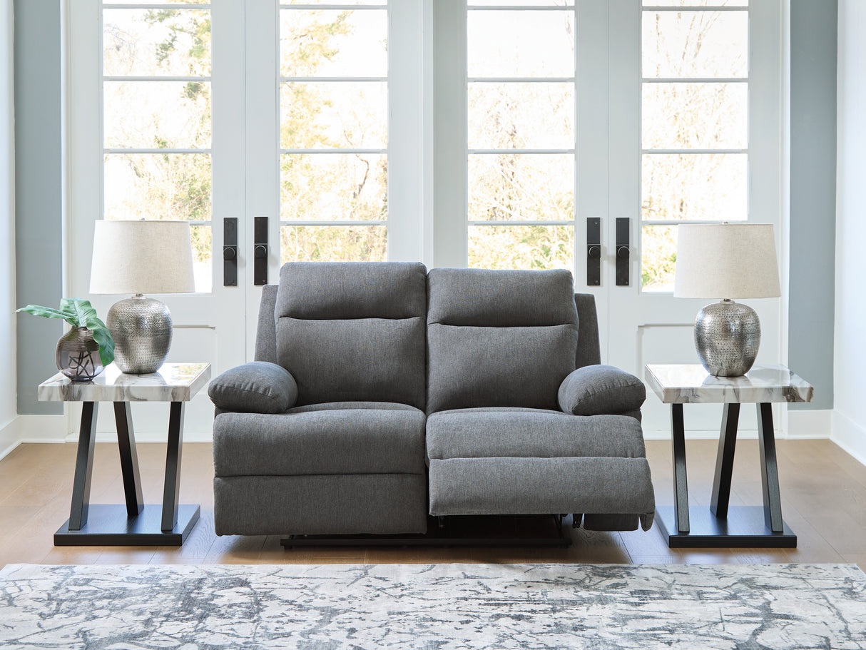 Furniture City Slidell - Ashley Furniture - Side-Swipe Living Room - Reclining Loveseat / Charcoal - PC9140686