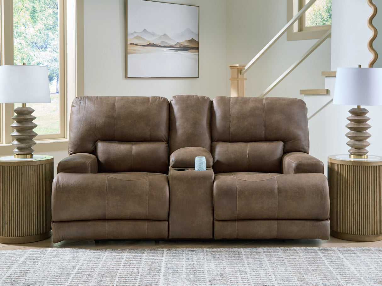 Furniture City Slidell - Ashley Furniture - Beckley Place Living Room - 2 Seat PWR REC Sofa ADJ HDREST / Earth - PC9180247