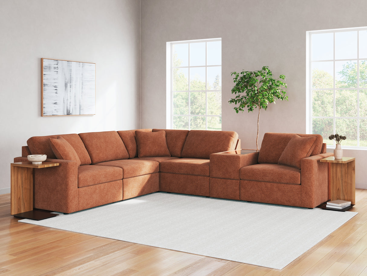 Furniture City Slidell - Ashley Furniture - Modmax Sectional - RAF 6-Piece Sectional / Spice - 92102S7