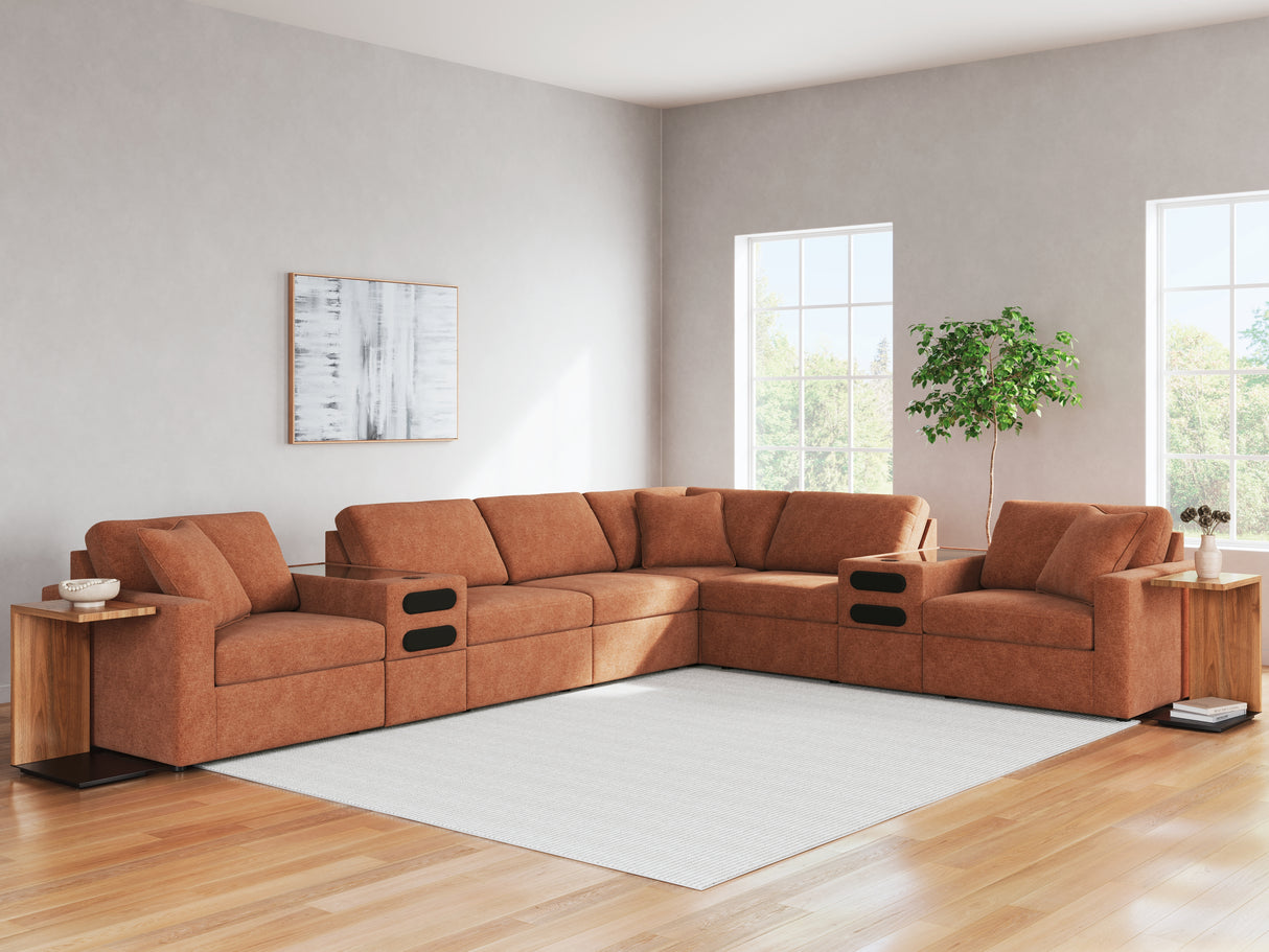 Furniture City Slidell - Ashley Furniture - Modmax Sectional - RAF 8-Piece Sectional / Spice - 92102S16