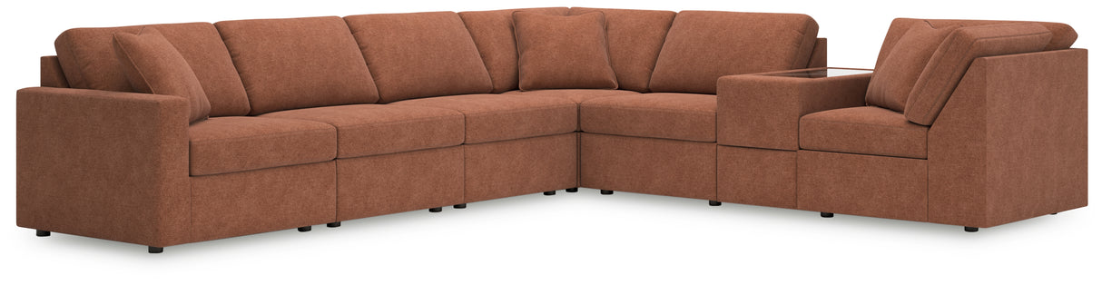 Furniture City Slidell - Ashley Furniture - Modmax Sectional - 7-Piece Sectional with Storage Console / Spice - 92102S32