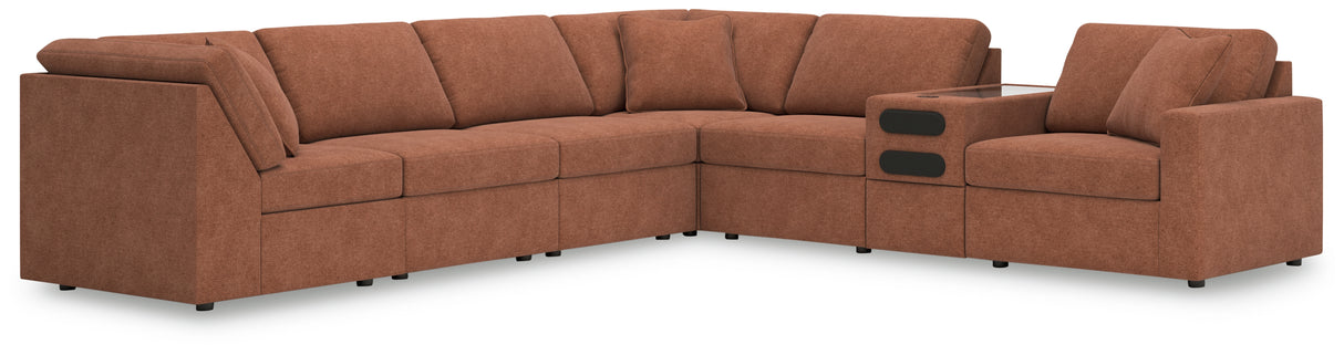 Furniture City Slidell - Ashley Furniture - Modmax Sectional - 7-Piece Sectional with Audio Console / Spice - 92102S34