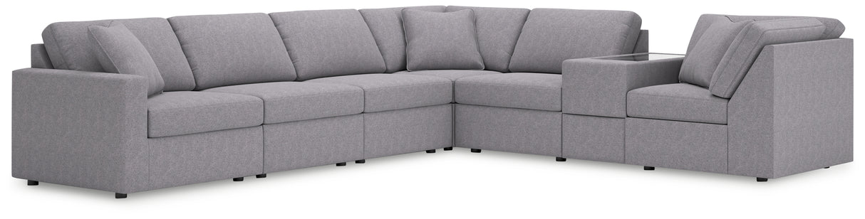 Furniture City Slidell - Ashley Furniture - Modmax Sectional - RAF 7-Piece Sectional / Granite - 92104S33