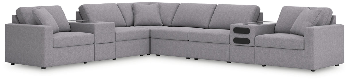 Furniture City Slidell - Ashley Furniture - Modmax Sectional - RAF 8-Piece Sectional / Granite - 92104S30