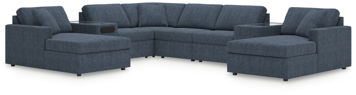 Furniture City Slidell - Ashley Furniture - Modmax Sectional - RAF 8-Piece Sectional with Chaise / Ink - 92121S31
