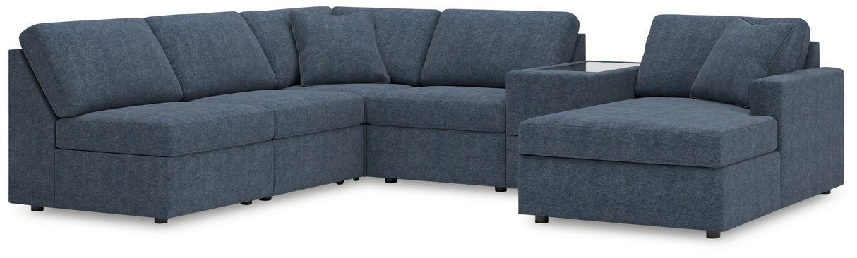 Furniture City Slidell - Ashley Furniture - Modmax Sectional - 6-Piece Sectional with Chaise and Storage Console / Ink - 92121S22