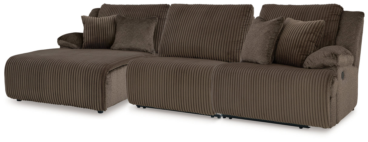 Furniture City Slidell - Ashley Furniture - Top Tier Sectional - 3-Piece Sofa Chaise Sectional / Chocolate - 92705S11