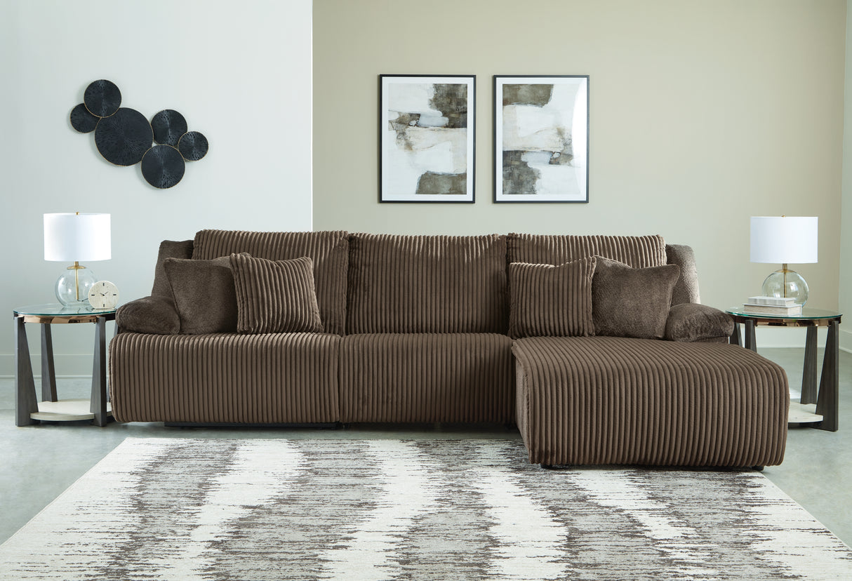 Furniture City Slidell - Ashley Furniture - Top Tier Sectional - 3-Piece Sectional Sofa Chaise / Chocolate - 92705S6