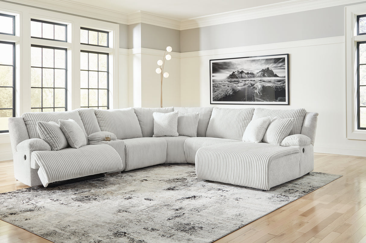 Furniture City Slidell - Ashley Furniture - Top Tier Sectional - 6-Piece Reclining Sectional with Chaise / Alloy - 92706S1