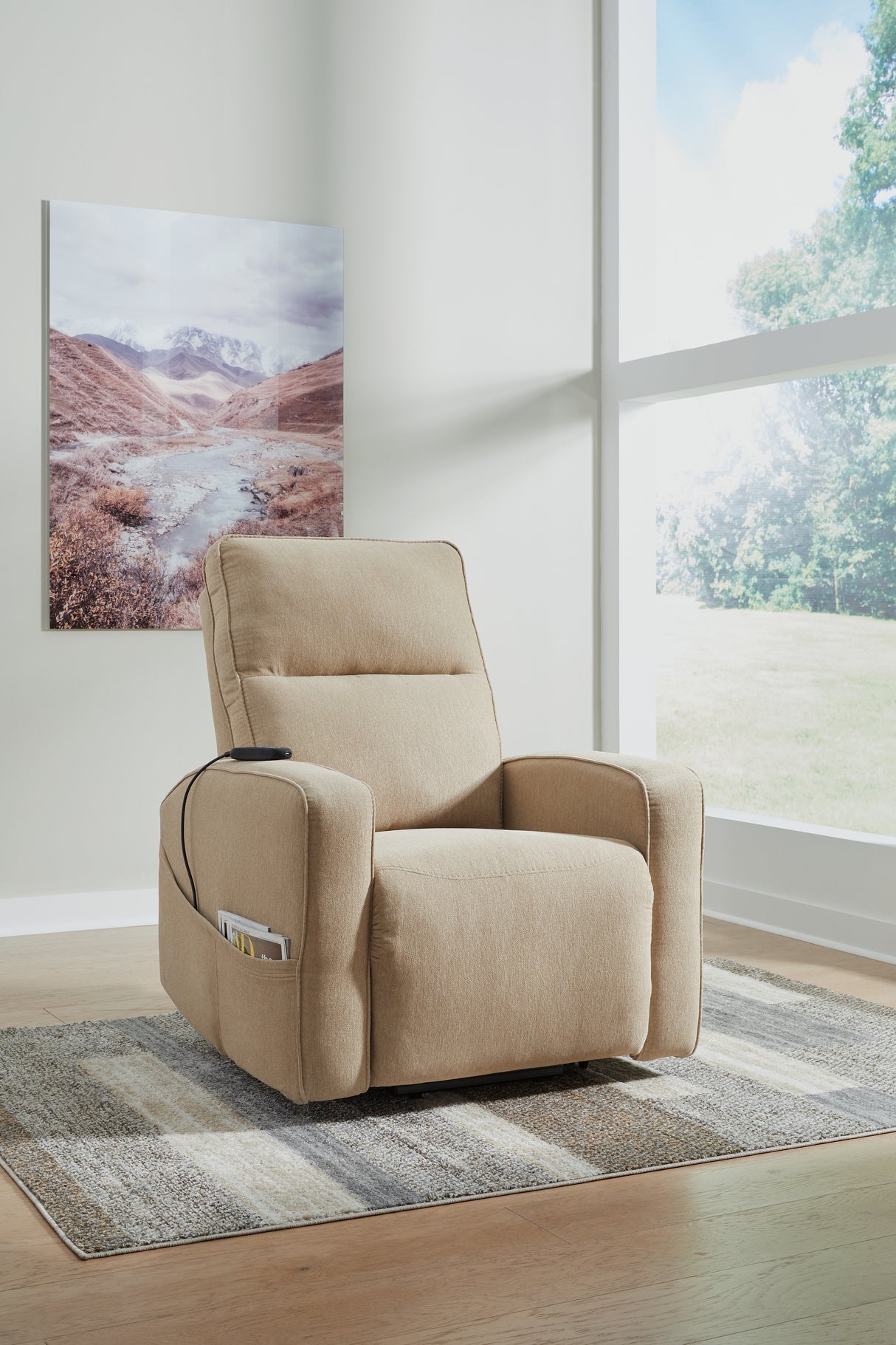 Furniture City Slidell - Ashley Furniture - Starganza Living Room - Power Lift Recliner / Taupe - 9370312