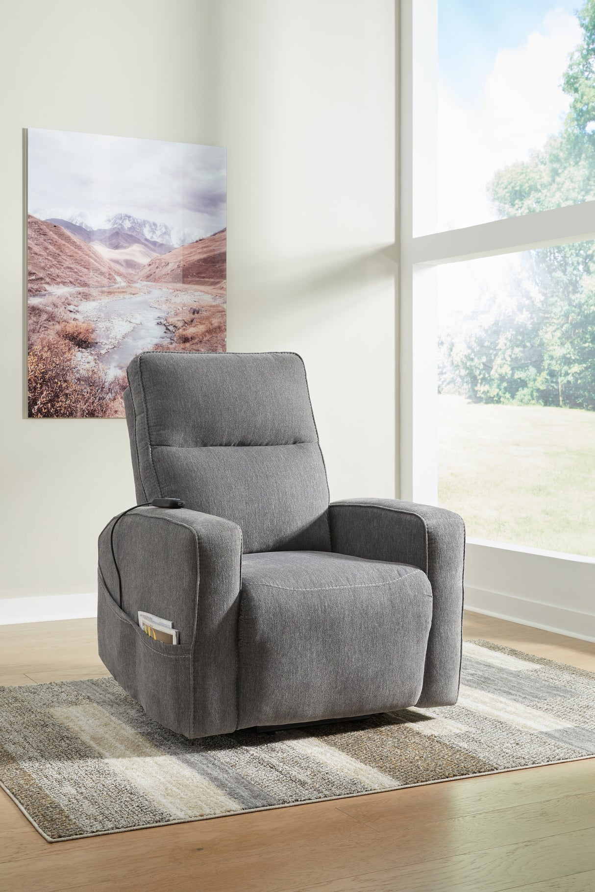 Furniture City Slidell - Ashley Furniture - Starganza Living Room - Power Lift Recliner / Taupe - 9370312
