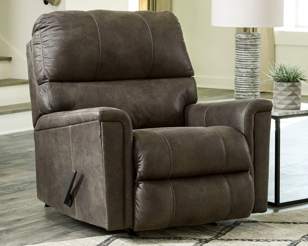Furniture City Slidell - Ashley Furniture - Navi Living Room - Rocker Recliner / Smoke - 9400225