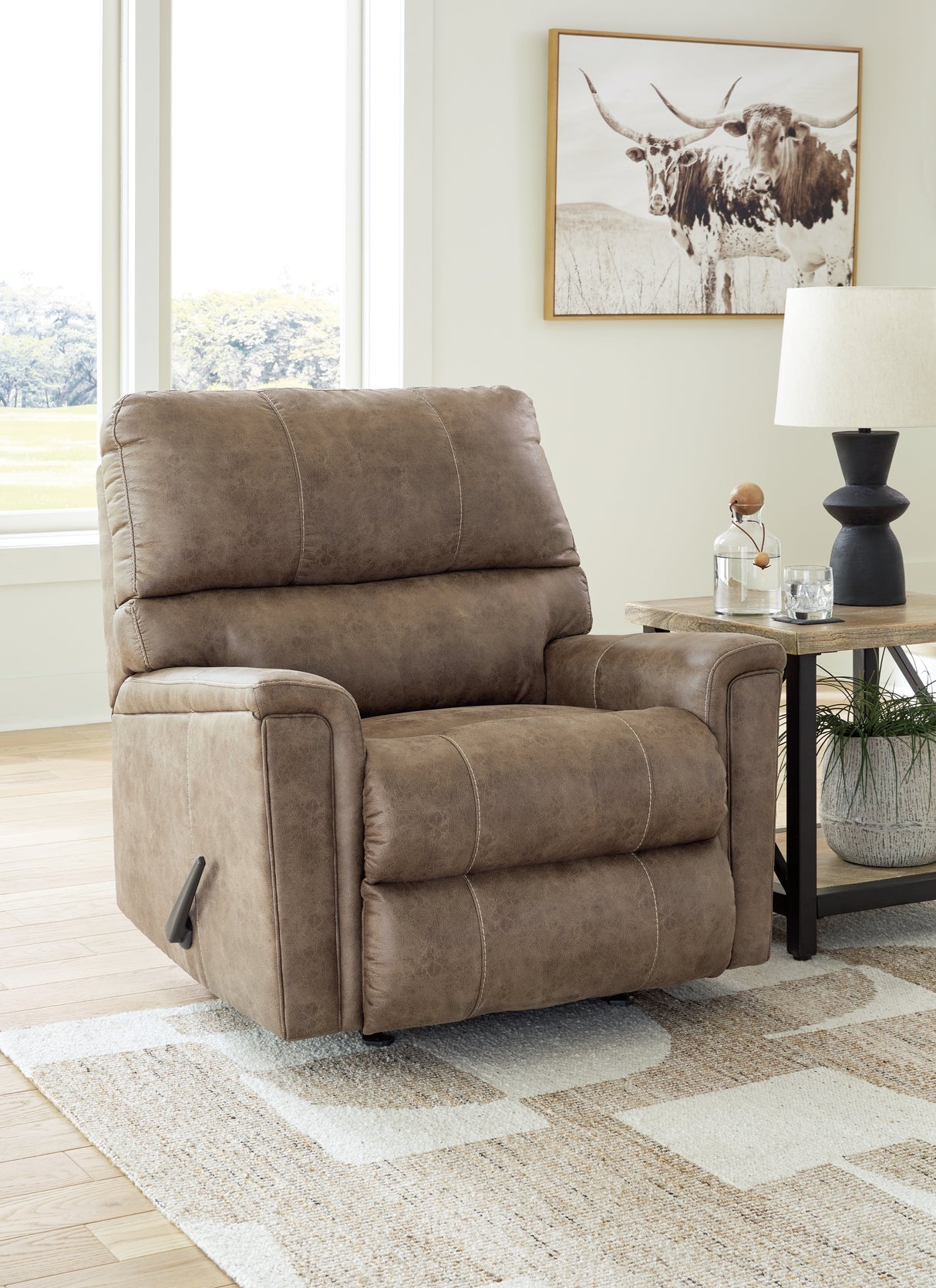 Furniture City Slidell - Ashley Furniture - Navi Living Room - Rocker Recliner / Fossil - 9400425