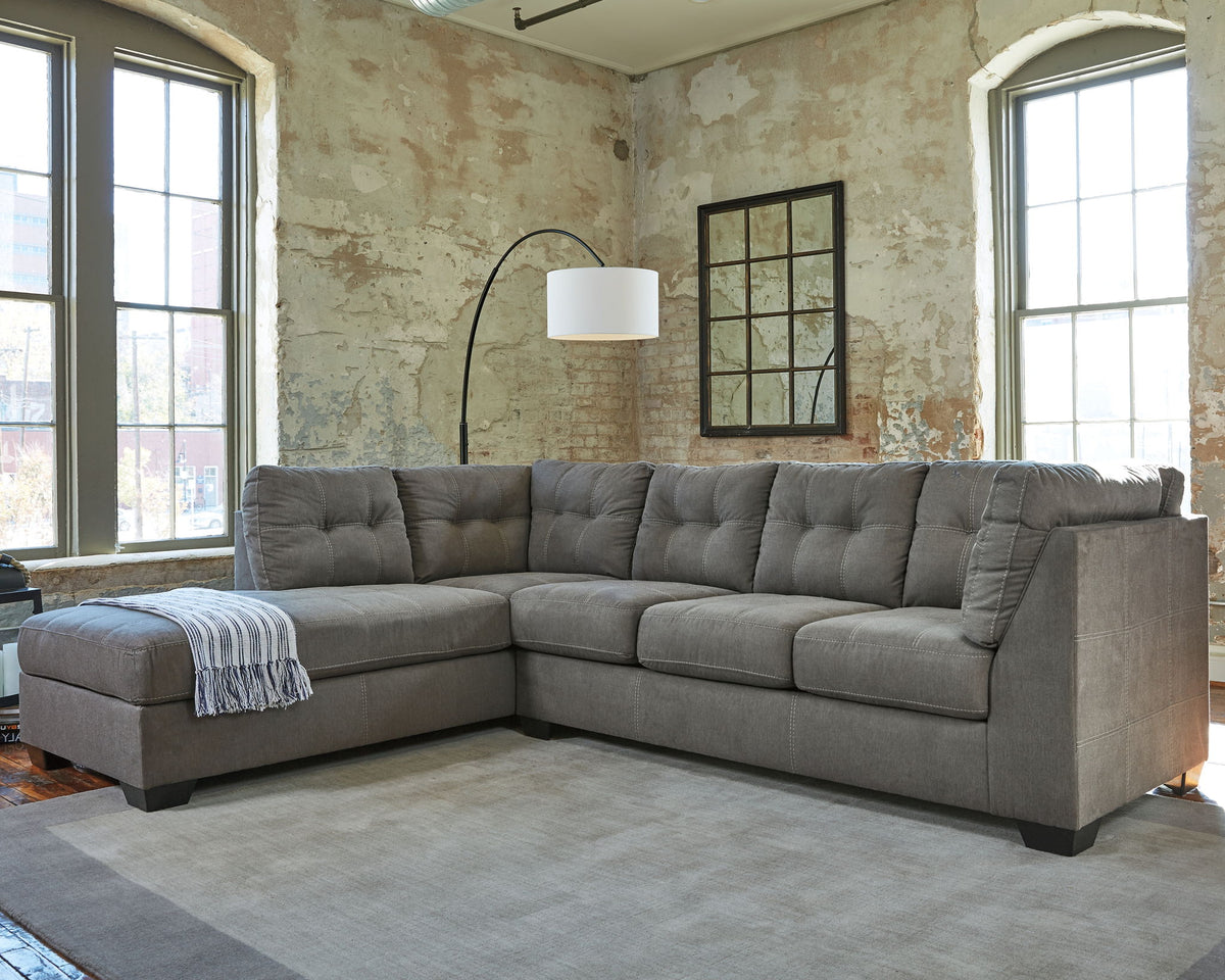 Pitkin - Left Arm Facing Corner Chaise 2 Pc Sectional - Slate