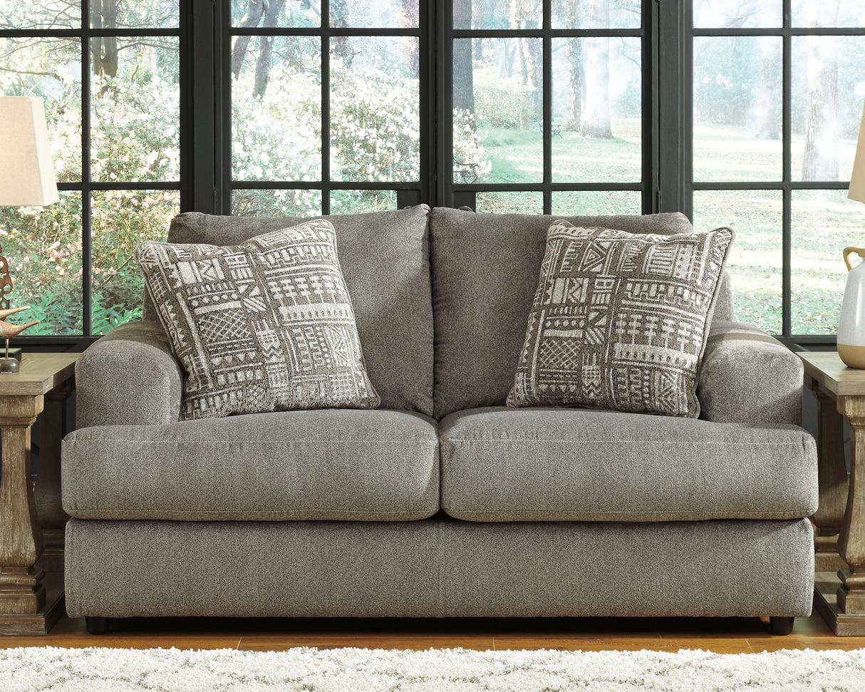 Furniture City Slidell - Ashley Furniture - Soletren Living Room - Loveseat / Ash - 9510335