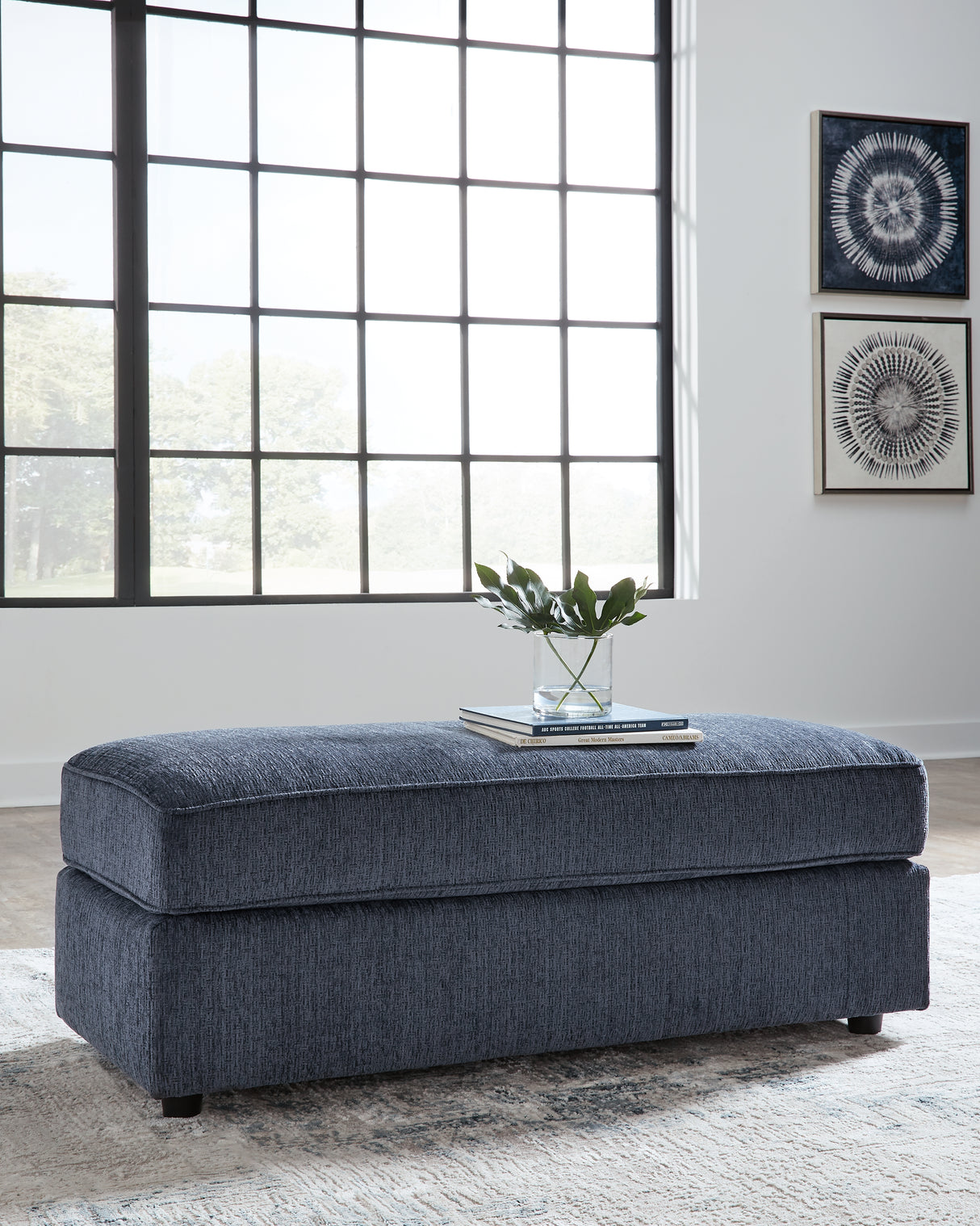 Furniture City Slidell - Ashley Furniture - Albar Place Living Room - Oversized Accent Ottoman / Cobalt - 9530208