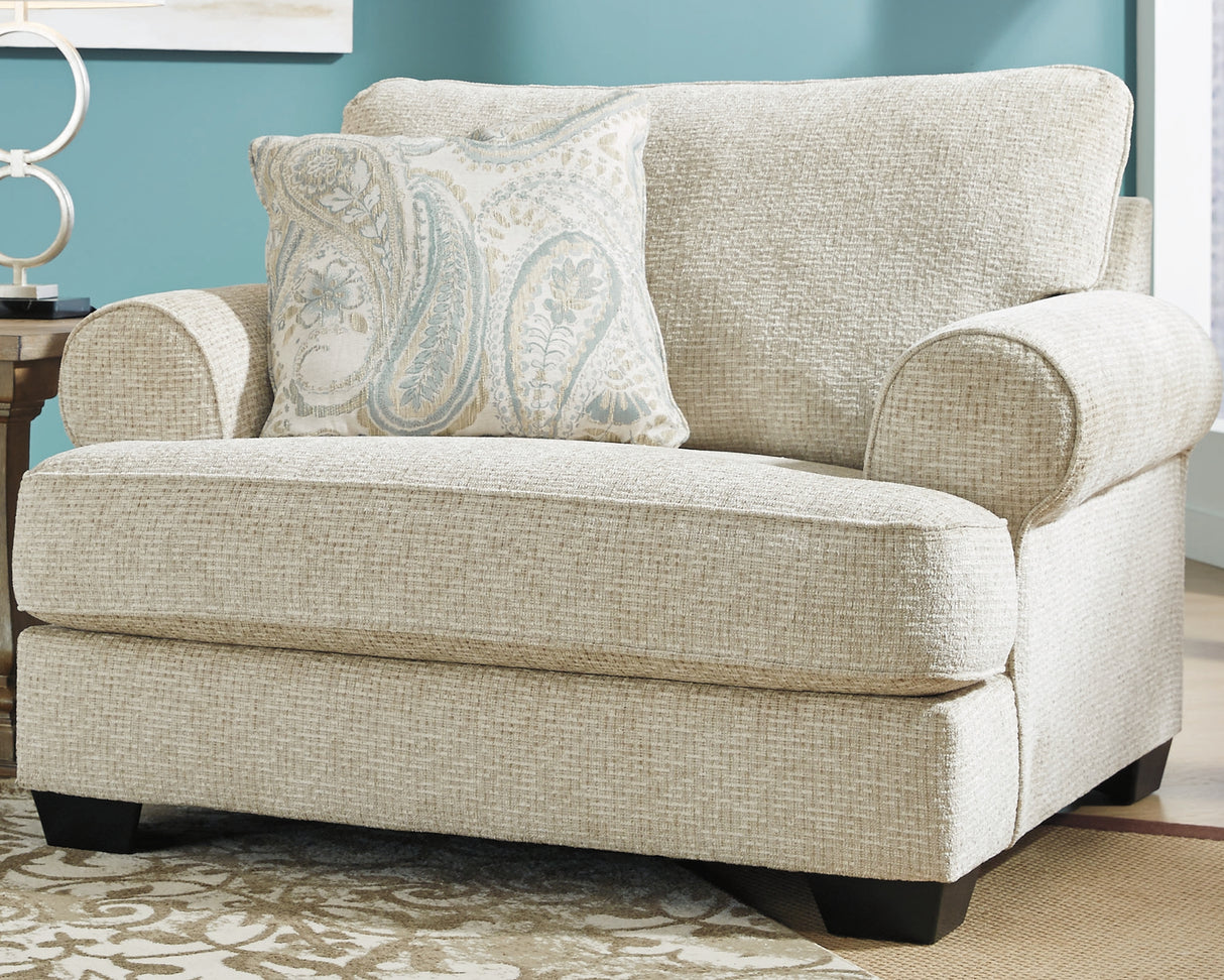 Furniture City Slidell - Ashley Furniture - Monaghan Living Room - Chair and a Half / Sandstone - 9620523