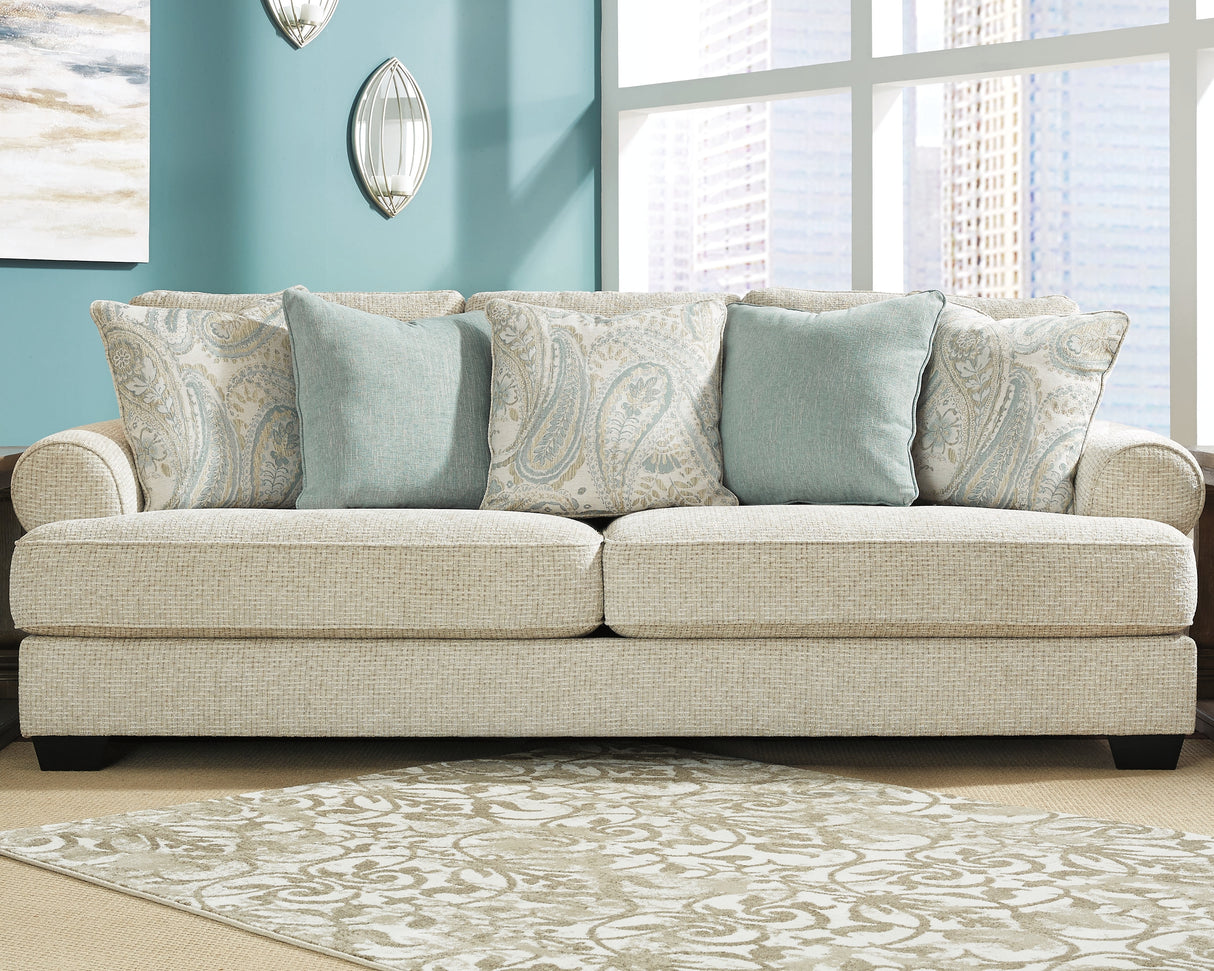Furniture City Slidell - Ashley Furniture - Monaghan Living Room - Ottoman / Sandstone - 9620514