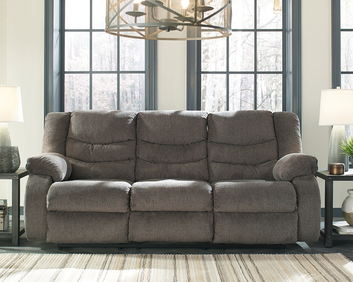 Furniture City Slidell - Ashley Furniture - Tulen Living Room - Reclining Sofa / Gray - 9860688