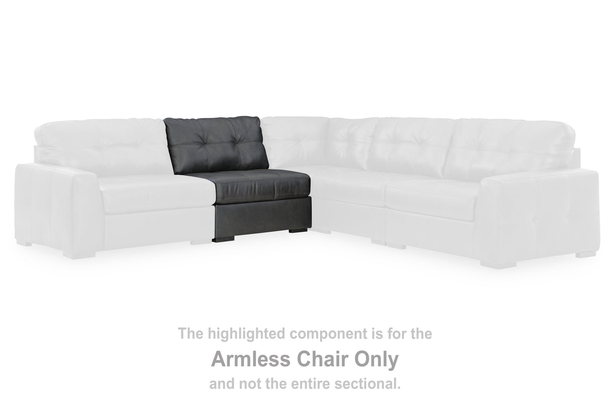 Furniture City Slidell - Ashley Furniture - Brindley Pier Sectional - Armless Chair / Fog - 9950346