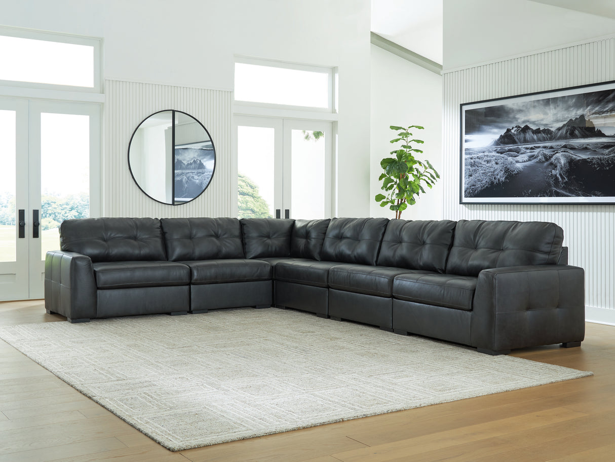 Furniture City Slidell - Ashley Furniture - Brindley Pier Sectional - RAF 6-Piece Sectional / Fog - 99503S5