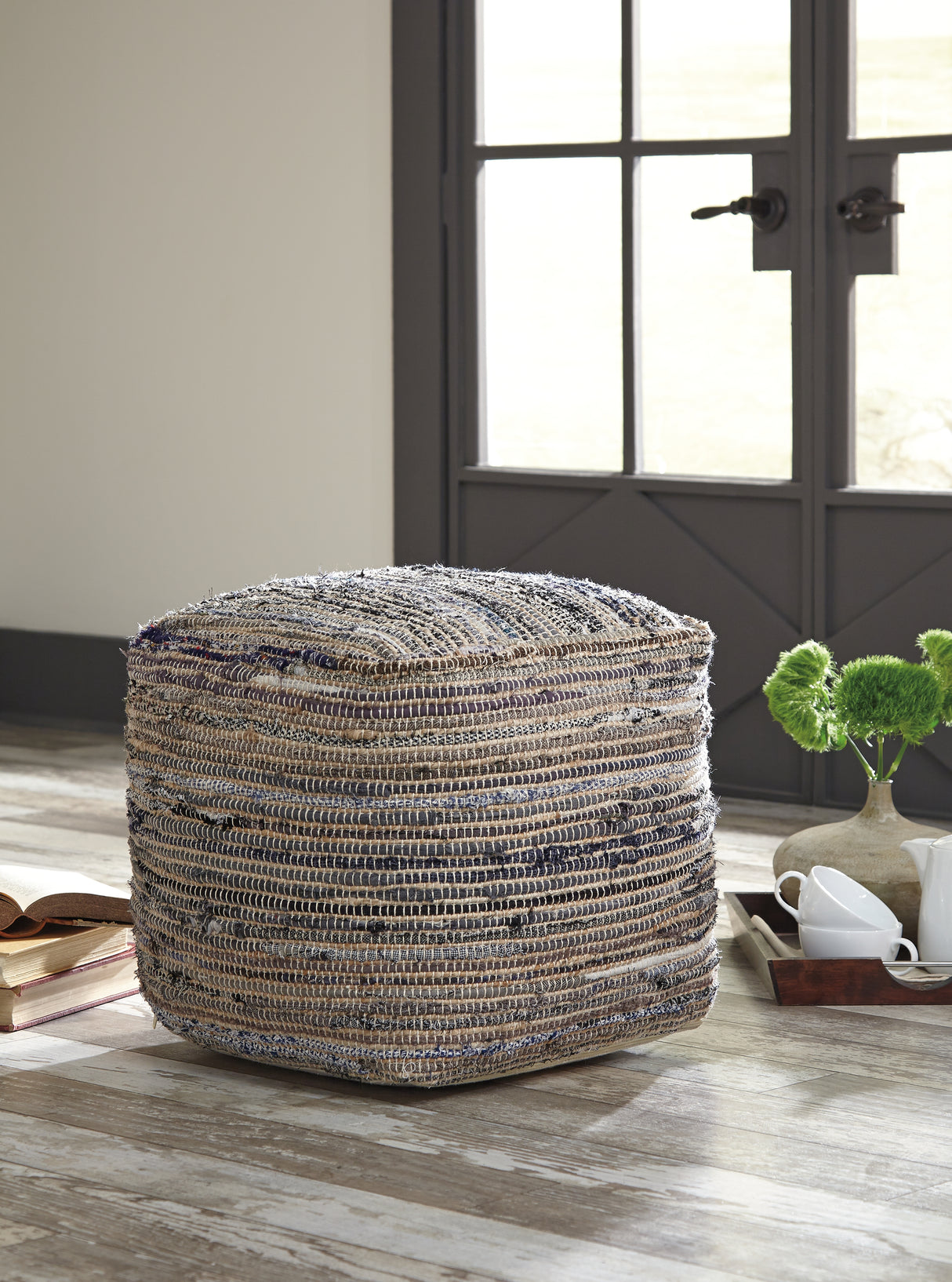 Furniture City Slidell - Ashley Furniture - Absalom Pouf - Pouf / Denim - A1000550