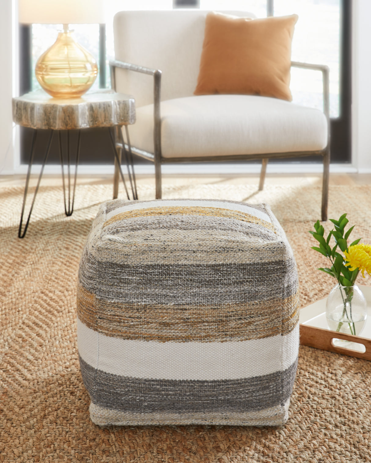 Furniture City Slidell - Ashley Furniture - Josalind Pouf - Pouf / Multi - A1000935