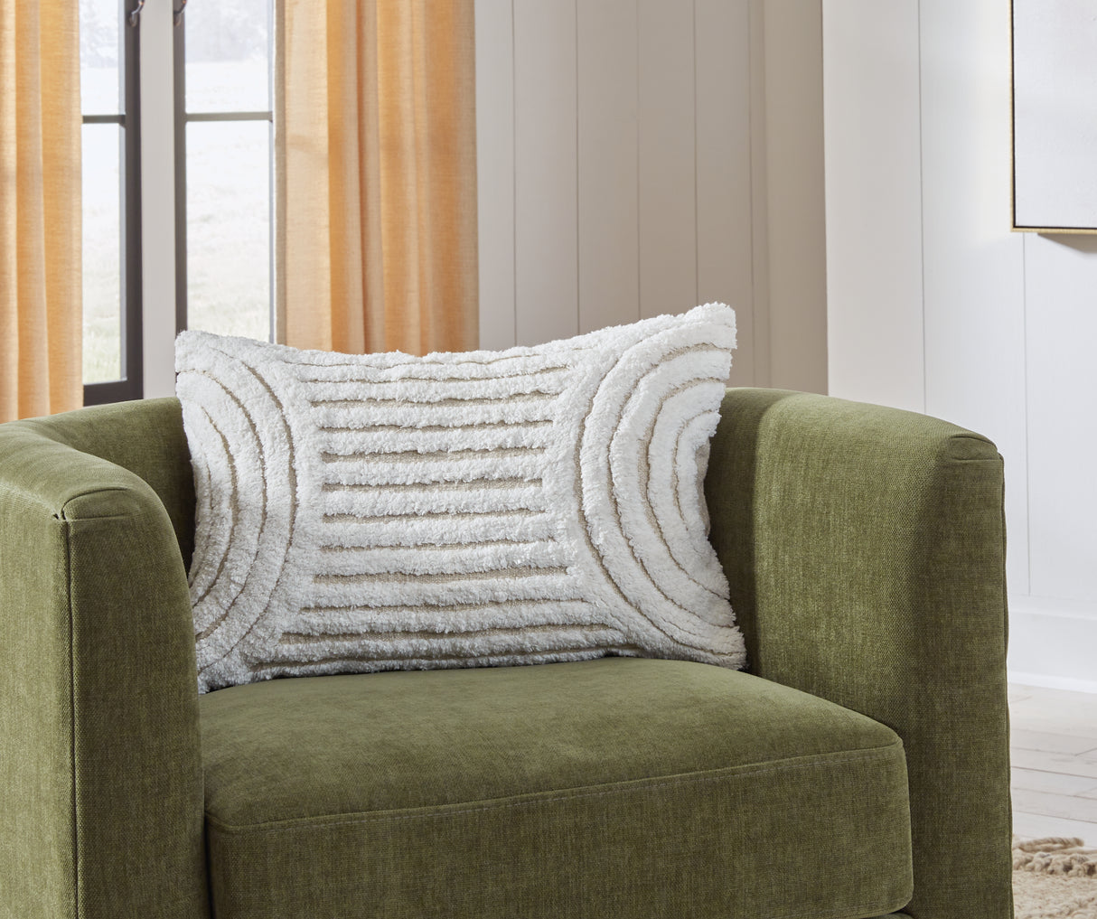 Furniture City Slidell - Ashley Furniture - Farissen Pillows - Pillow (4/CS) / White/Tan - A1001062