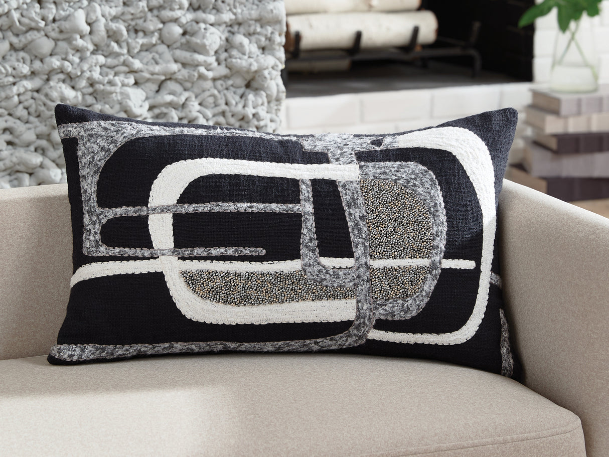 Furniture City Slidell - Ashley Furniture - Gavrileigh Pillows - Pillow (4/CS) / Black/Gray/Ivory - A1001113