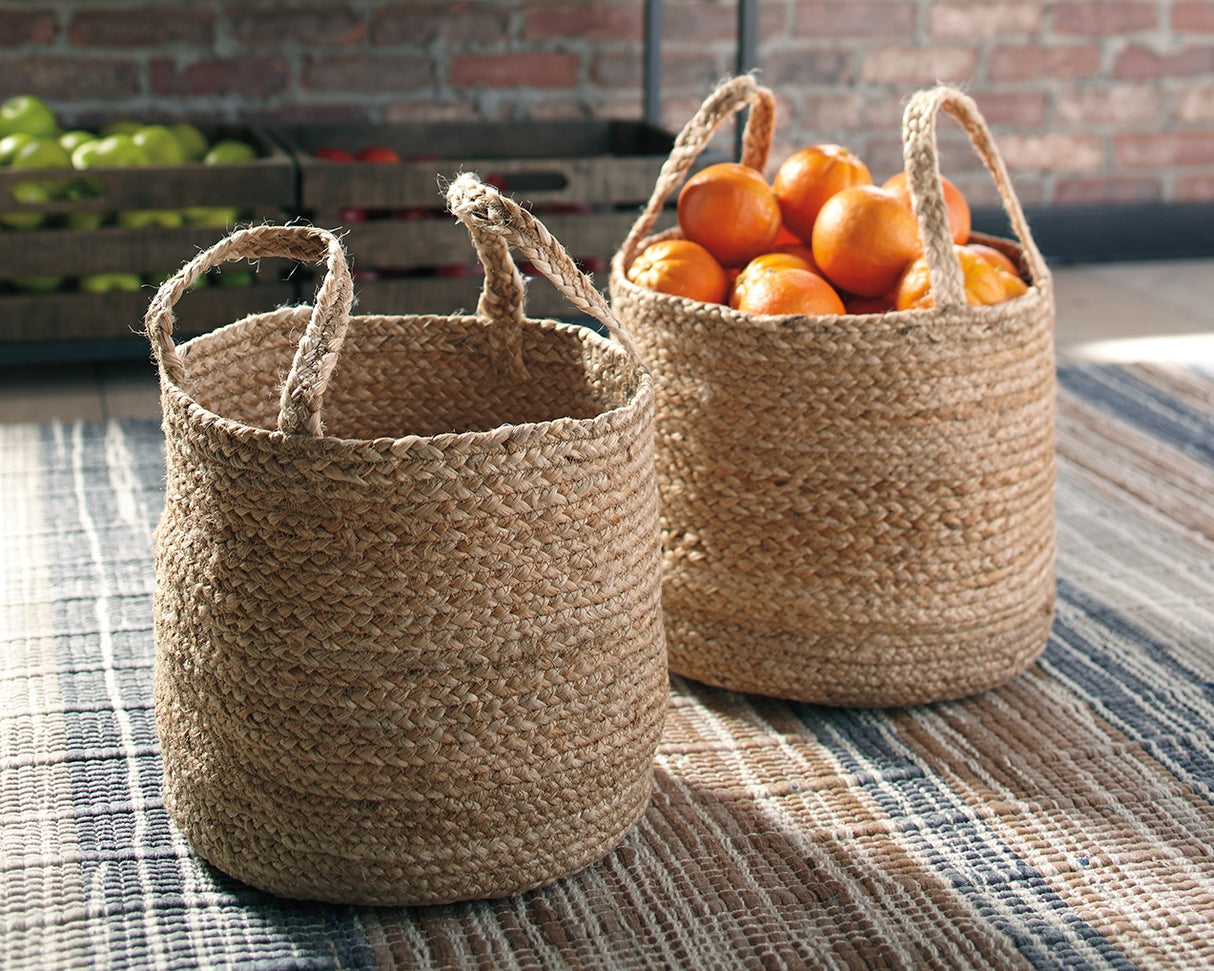 Furniture City Slidell - Ashley Furniture - Brayton Basket - Basket Set (Set of 2) / Natural - A2000094