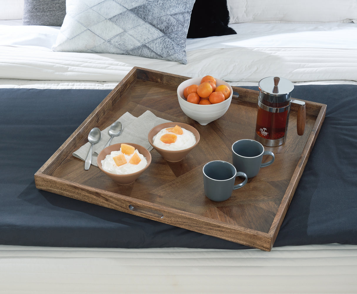 Furniture City Slidell - Ashley Furniture - Heddford Tray - Tray / Brown - A2000722