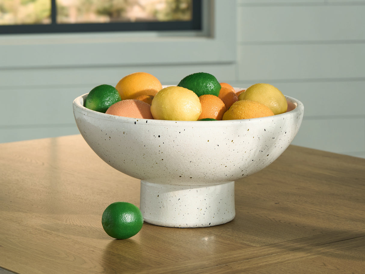 Furniture City Slidell - Ashley Furniture - Dallinworth Bowl - Bowl / White/Black - A2000833