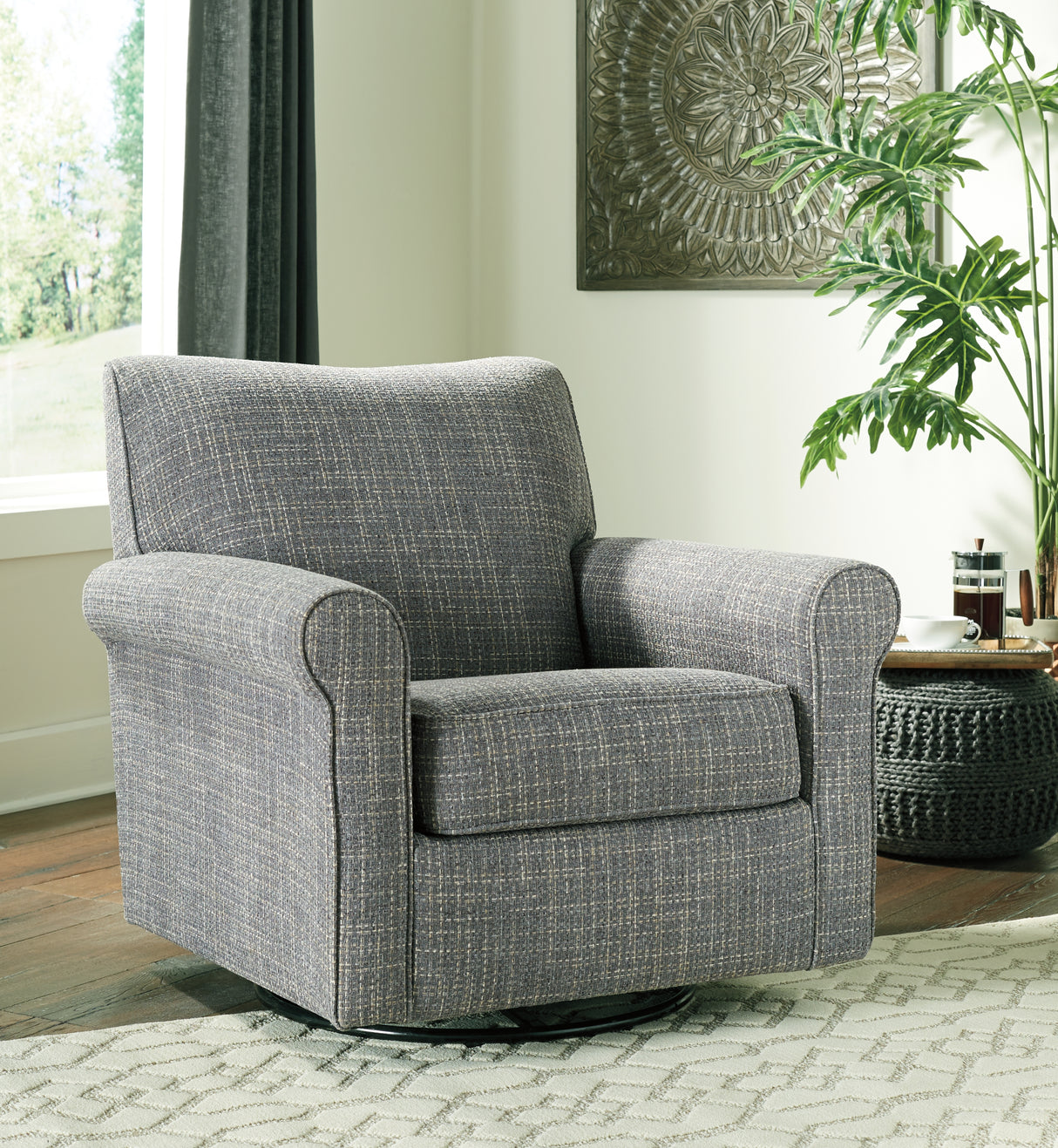 Furniture City Slidell - Ashley Furniture - Renley Accent Chair - Swivel Glider Accent Chair / Ash - A3000002