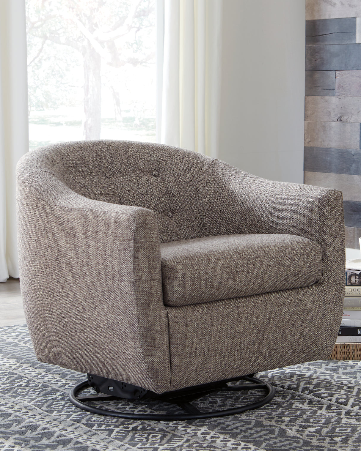 Furniture City Slidell - Ashley Furniture - Upshur Accent Chair - Swivel Glider Accent Chair / Taupe - A3000003