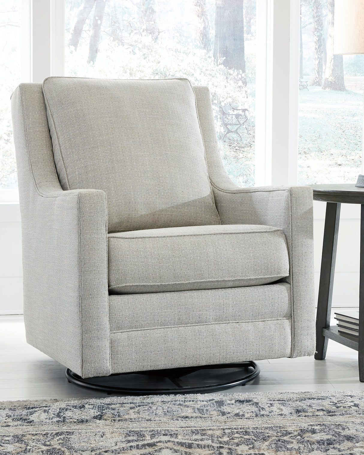 Furniture City Slidell - Ashley Furniture - Kambria Swivel Glider Accent Chair - Swivel Glider Accent Chair / Fog - A3000265