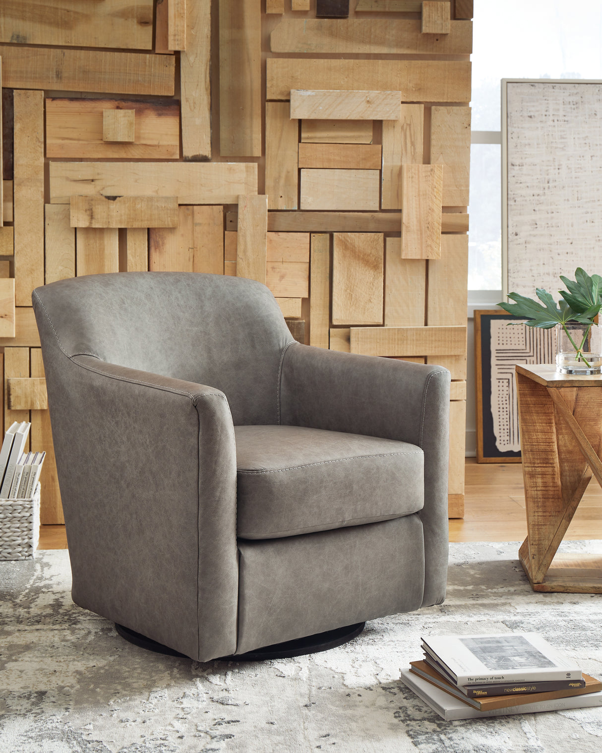 Furniture City Slidell - Ashley Furniture - Bradney Swivel Accent Chair - Swivel Accent Chair / Fossil - A3000324