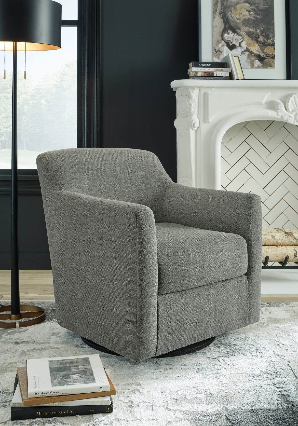 Furniture City Slidell - Ashley Furniture - Bradney Swivel Accent Chair - Swivel Accent Chair / Fossil - A3000324