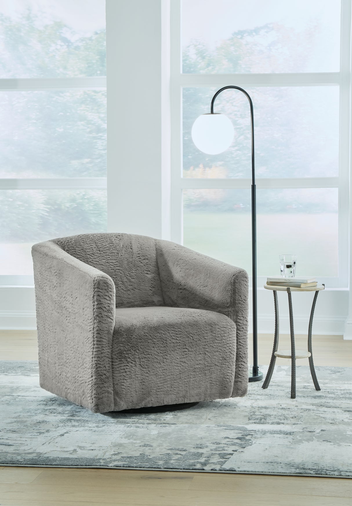 Furniture City Slidell - Ashley Furniture - Bramner Accent Chair - Swivel Accent Chair / Charcoal - A3000330