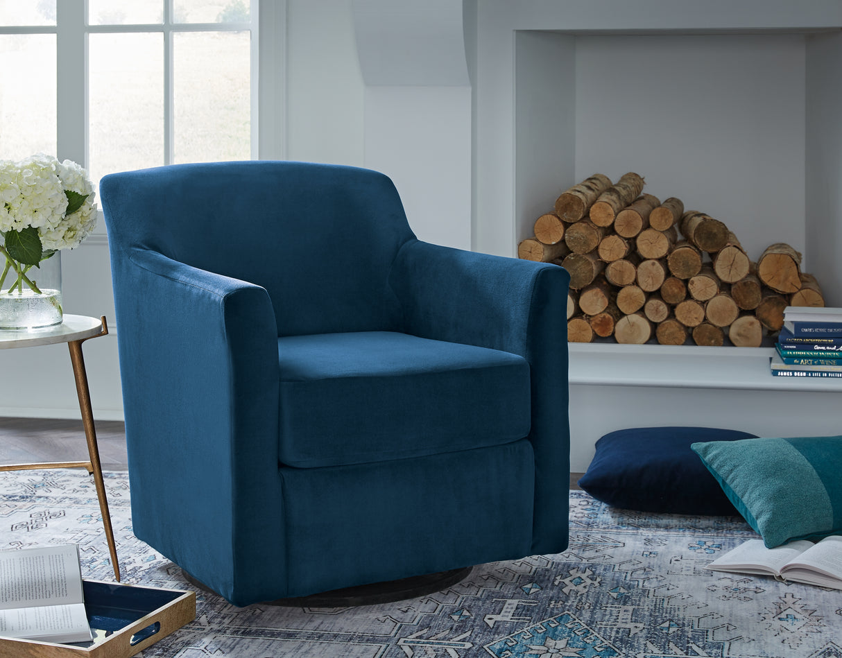 Furniture City Slidell - Ashley Furniture - Bradney Swivel Accent Chair - Swivel Accent Chair / Ink - A3000602