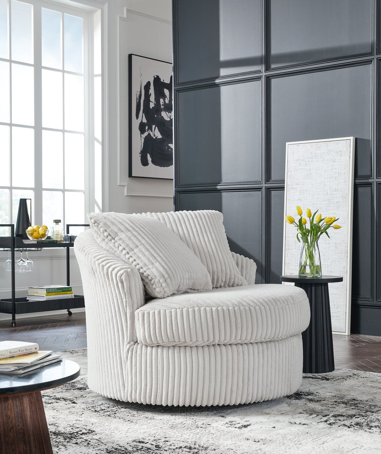 Furniture City Slidell - Ashley Furniture - Gramwell Swivel Accent Chair - Swivel Accent Chair / Onyx - A3000725