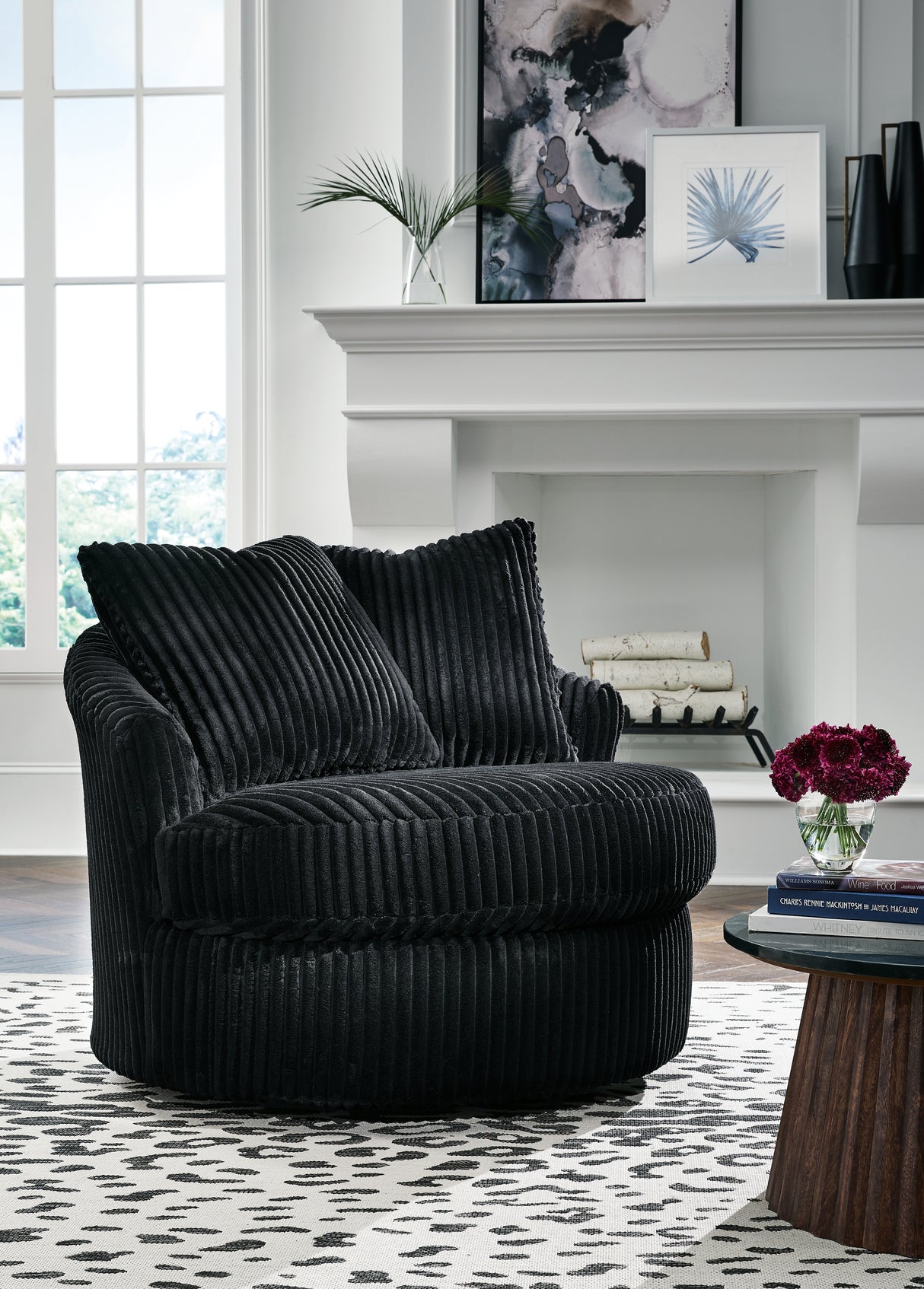 Furniture City Slidell - Ashley Furniture - Gramwell Swivel Accent Chair - Swivel Accent Chair / Onyx - A3000725