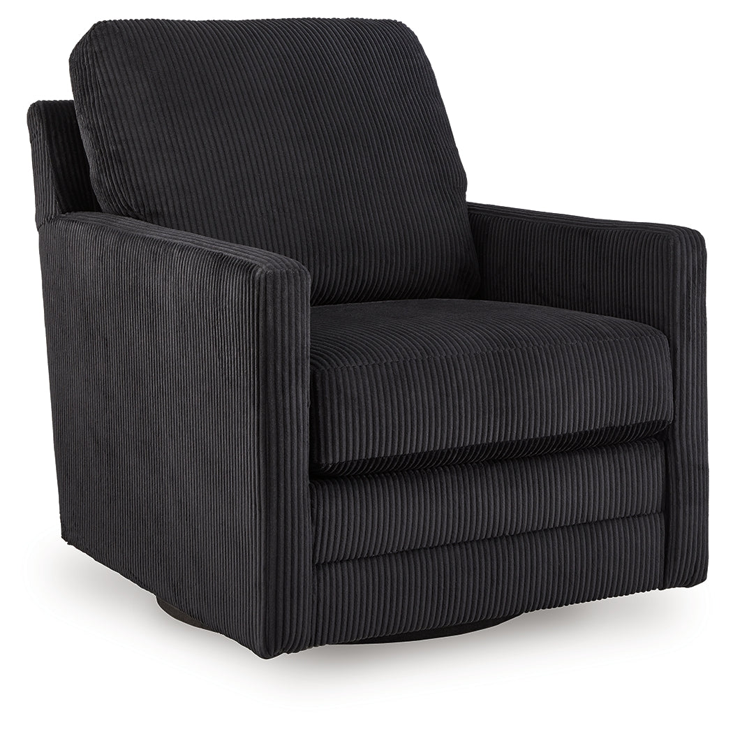 Furniture City Slidell - Ashley Furniture - Icaman Swivel Accent Chair - Swivel Accent Chair / Onyx - A3000726