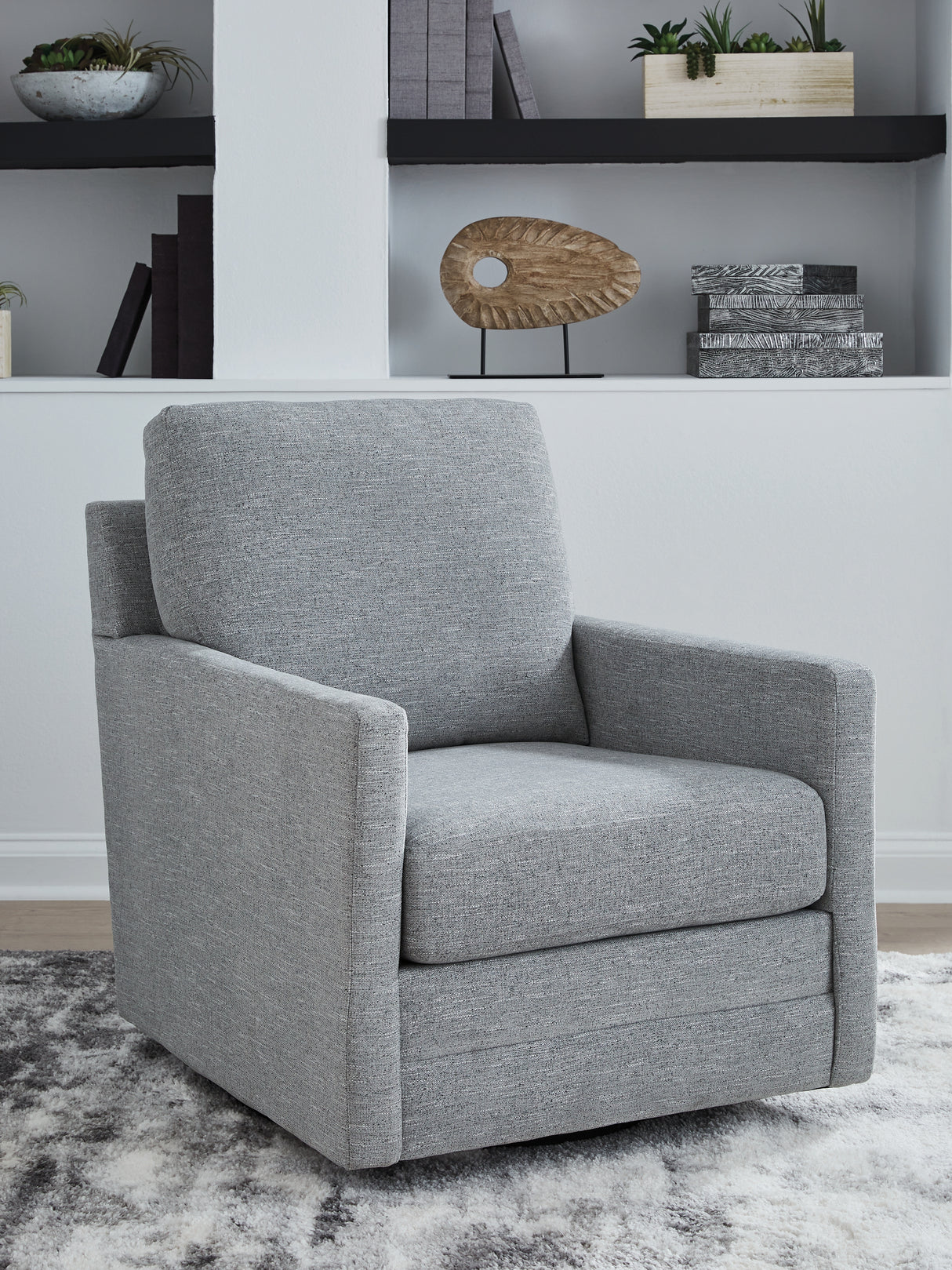 Furniture City Slidell - Ashley Furniture - Freybourne Next-Gen Nuvella Swivel Accent Chair - Swivel Accent Chair / Pewter - A3000737