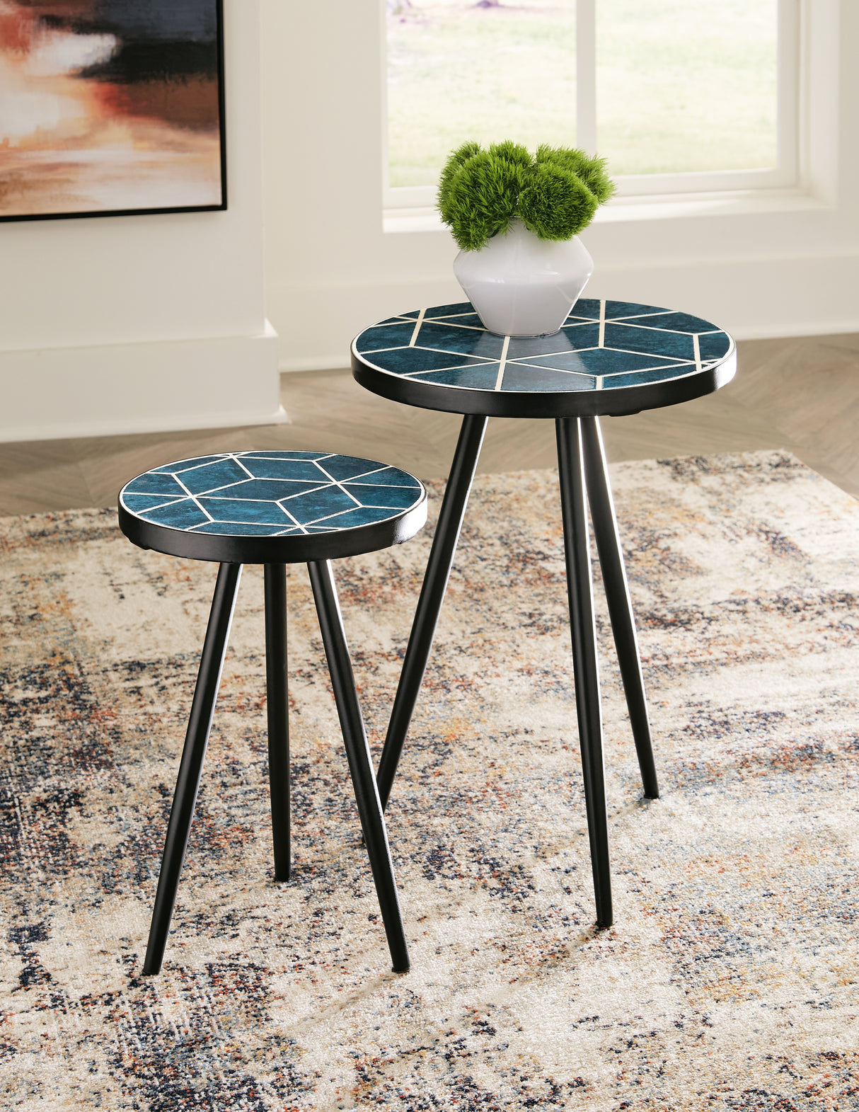 Furniture City Slidell - Ashley Furniture - Clairbelle Accent Table (Set of 2) - Accent Table (Set of 2) / Teal - A4000523